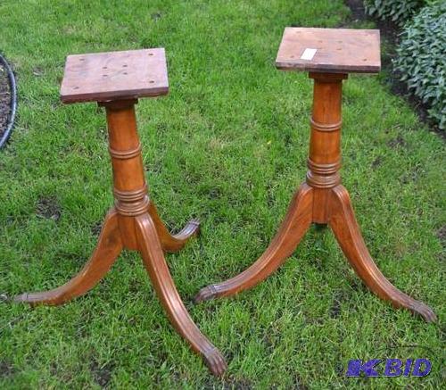 lot 175 image: Vintage wood Table legs with metal ...