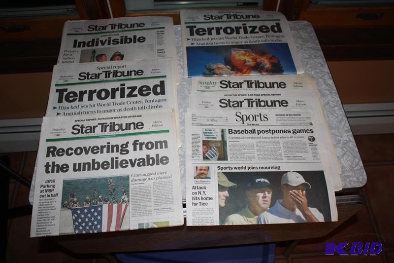 lot 183 image: 911 World Trade Center News papers...