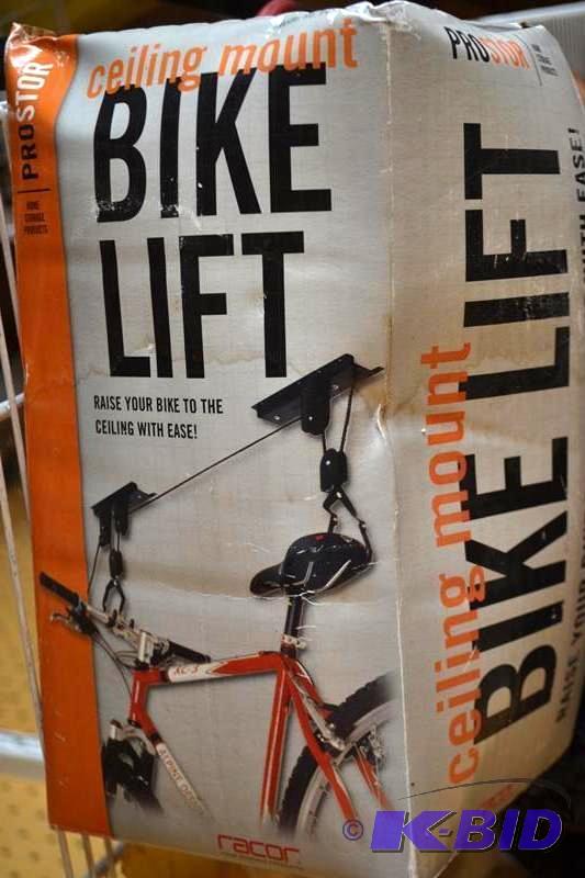 lot 192 image: Prostor Ceiling mounted bicycle lif...