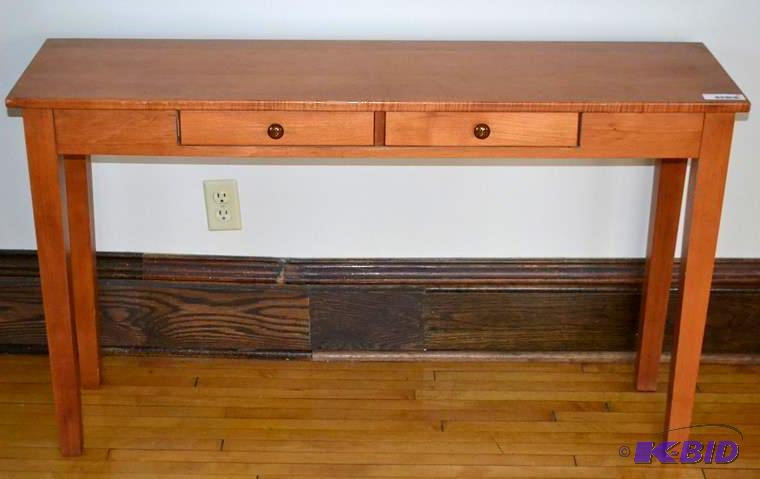 lot 41 image: Wood table with drawer 48x28x14...