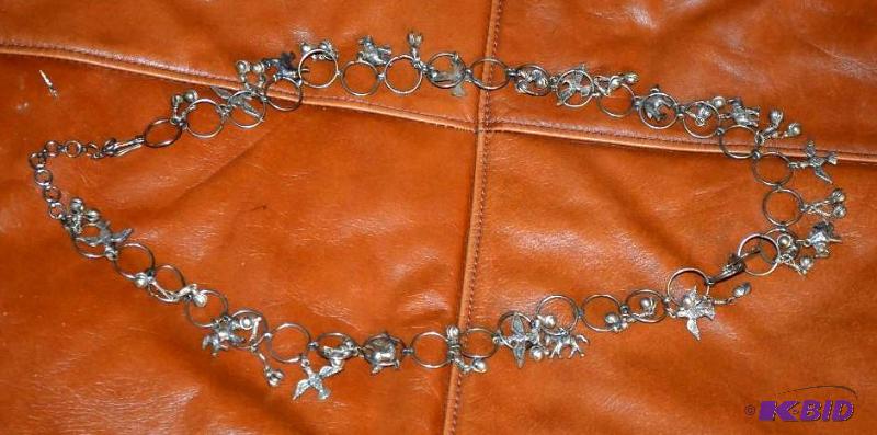 lot 59 image: 36" Long Vintage Charm Belt or...