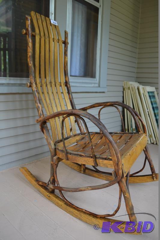lot 9 image: Antique Amish rocker. Rocker is gen...