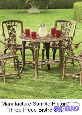 lot 110 image: Three Piece Bistro Set - Has airy b...