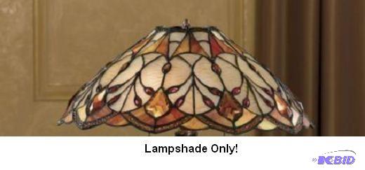 lot 119 image: Golden Stained Glass Lampshade - Th...