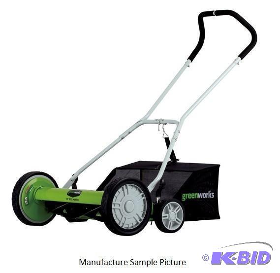 lot 186 image: 20" Greenworks 5 Blade 2 in 1 ...