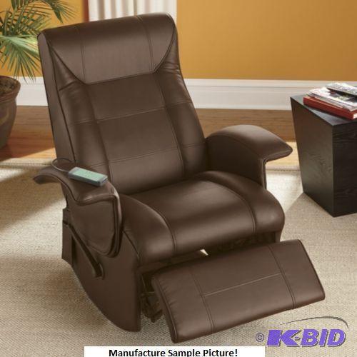 lot 19 image: Brown Like Leather Rocker Recliner ...