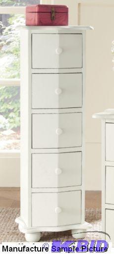 lot 21 image: White 5 Drawer Exclusive Cabinet - ...