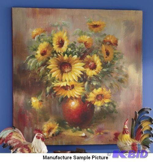 lot 33 image: Sunflower Canvas - As the sunflower...