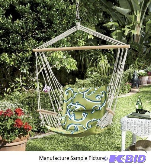 lot 45 image: GSSC Hanging Hammock Chair - Green,...