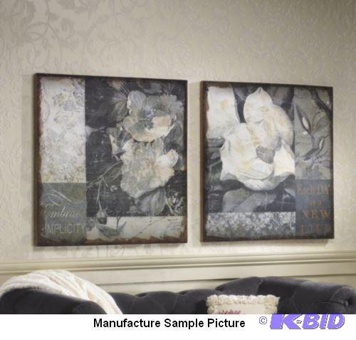 lot 60 image: Two Piece Black and White Floral Ar...