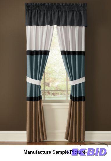 lot 74 image: Microfiber Curtain Set - NO VALANCE...