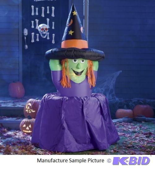 lot 98 image: Six Foot Inflatable Melting Witch -...