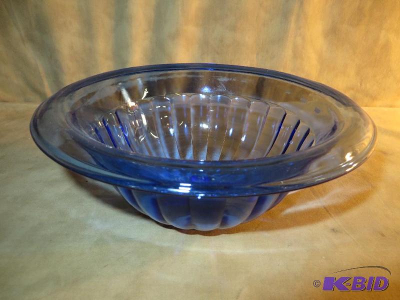Vintage Cobalt Blue Rolled Rim Bowl
