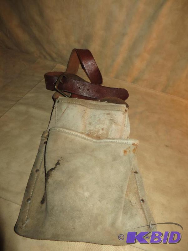 Leather Tool Pouch with a Leather Belt