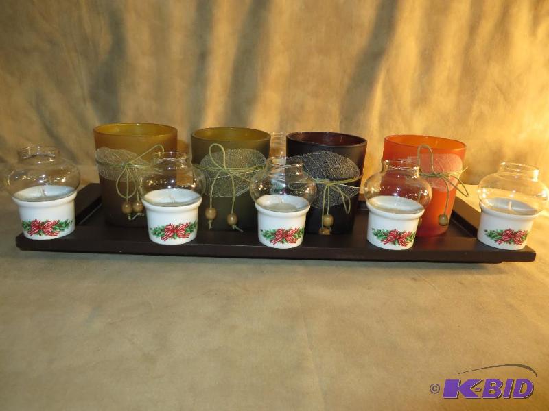 Two Sets of Candles SHOWN on one Tray