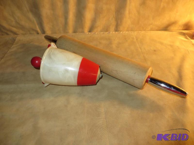 Vintage Donut Maker and Vintage Large Rolling Pin