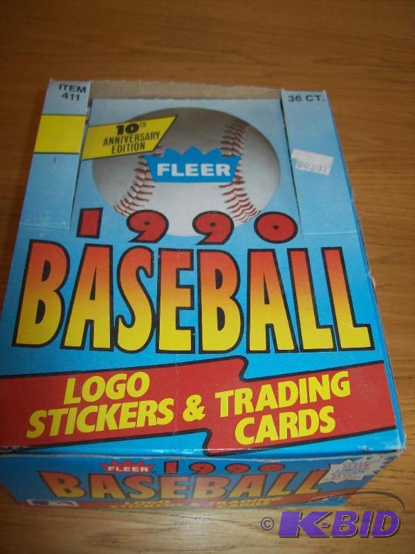 Baseball cards from 1990 -opened bo...