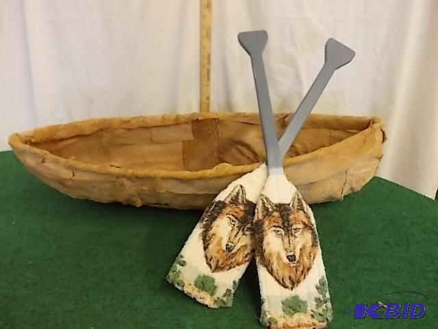 31in&nbspHand Crafted Canoe and Pa...