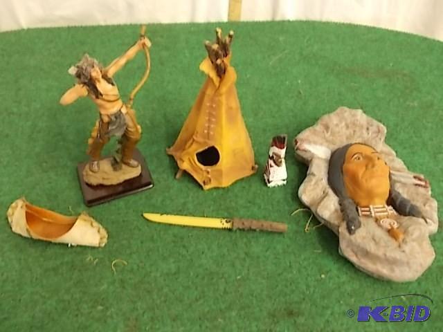 Box Lot of Native American Figures...