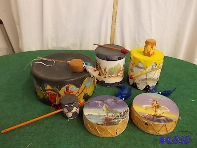 Lot of Native American Drums...