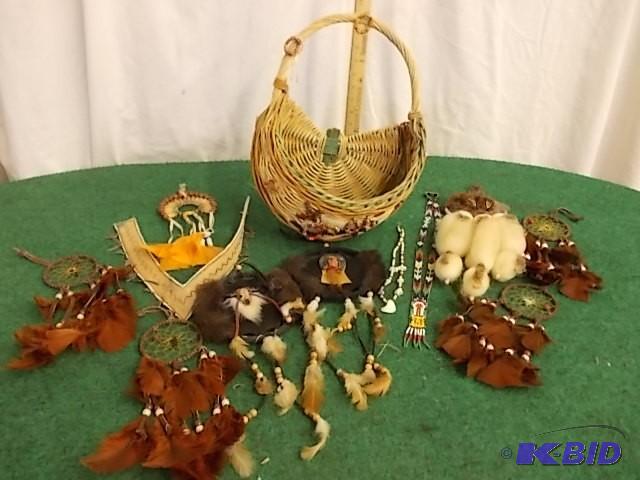 Basket, Dream Catchers, and Crafted...