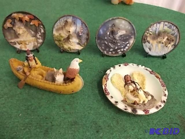 Box Lot Wolves and Other Figurines...
