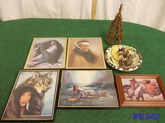 Box Lot of Pictures and Decor&nbsp...