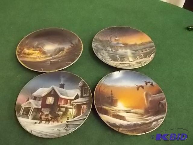 4 Terry Redlin Collector Plates&nbs...