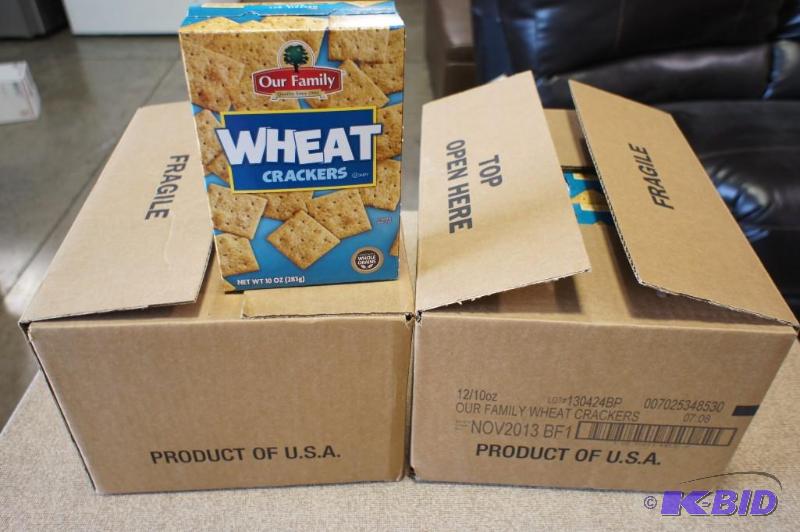 lot 10 image: Our Family Wheat Crackers  10 oz b...