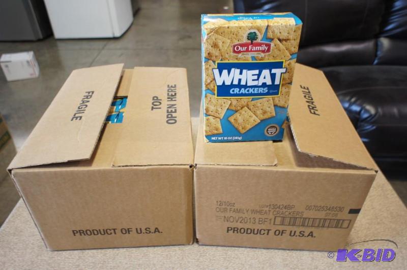 lot 11 image: Our Family Wheat Crackers  10 oz b...