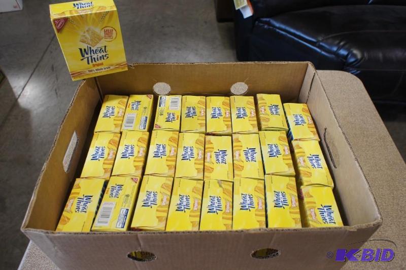 lot 18 image: Wheat Thins  approx 25 boxes  4oz...
