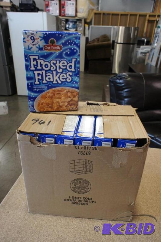 lot 22 image: Our Family Frosted Flakes  approx ...