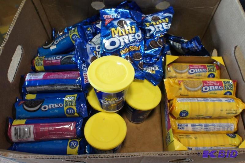 lot 32 image: Oreos mini, golden, and king Cooki...