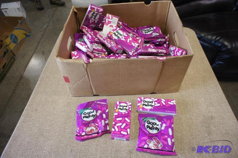 lot 55 image: Good & Plenty. 55 bagsboxes. ...