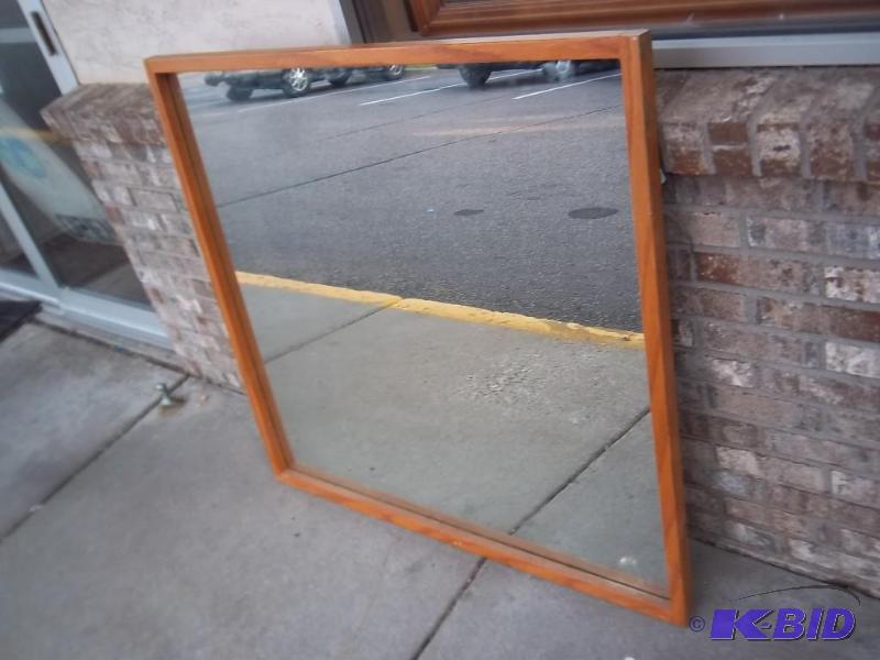 Large Wood Framed Hanging Mirror...