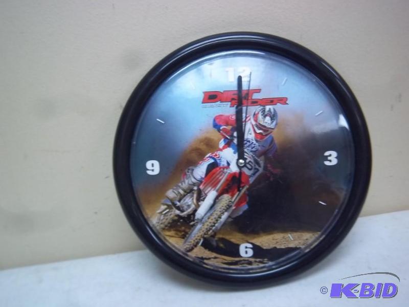 Dirt Bike Rider Plastic Clock...