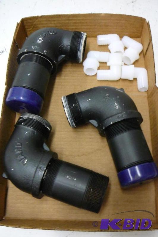 lot 198 image: Pipe fittings&nbsp 3 - 90 degree 2...