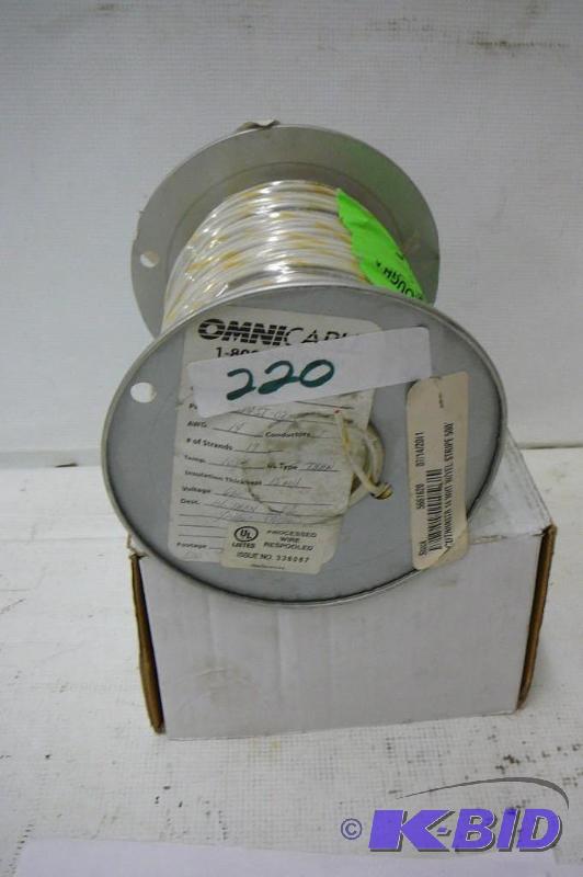 lot 220 image: Omni cable cuthhnster 14 white with...
