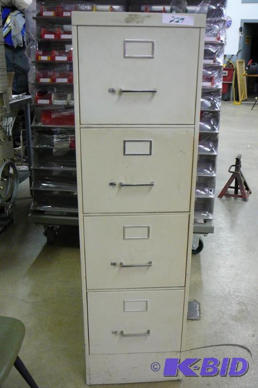 lot 229 image: File cabinet 4 drawer...