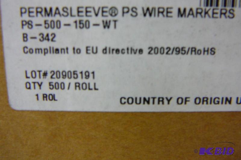 lot 5 image: Brady&nbspPerma&nbspsleeve wire m...