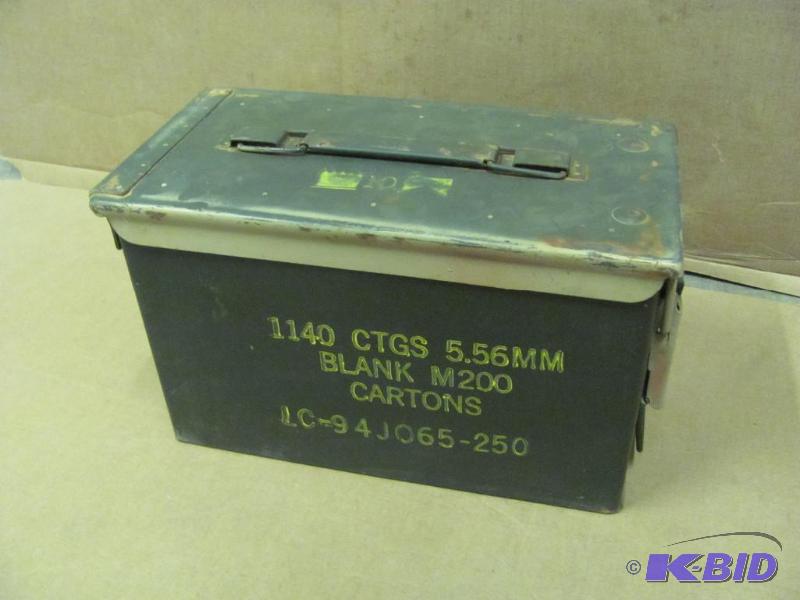 lot 94 image: US Military 50 Cal Ammo Can. Approx...