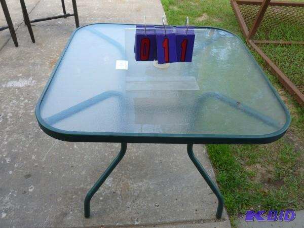 lot 11 image: Patio table. 35" square with p...
