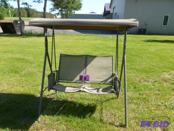 lot 9 image: 2 person patio swing. Minor pin hol...