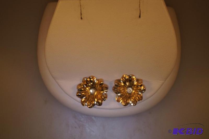 14 Karat Gold Flower Earring Jackets