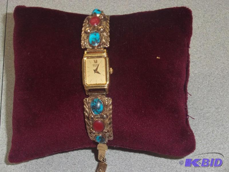 14 Karat & Sterling Silver Seiko LDS Watch
