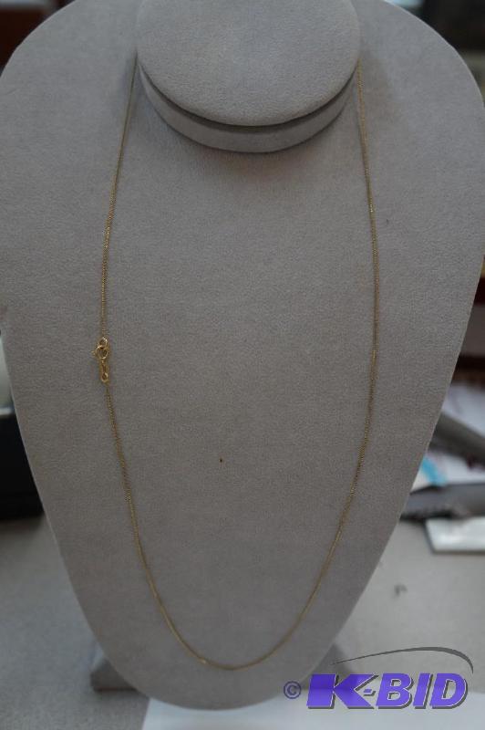 14 Karat Gold 24 Box Chain 1.3 Grams