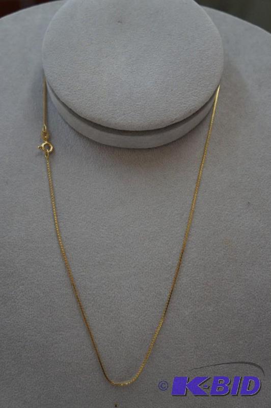14 Karat Gold Mirrored Box Chain 16 1.8 Grams