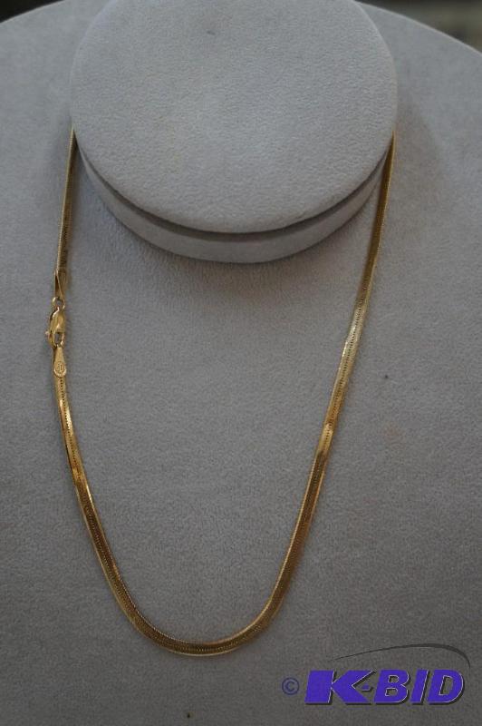 14 Karat Gold Herringbone Chain 6.8 Grams