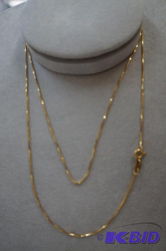 14 Karat Gold 30 Box Chain 3.2 Grams