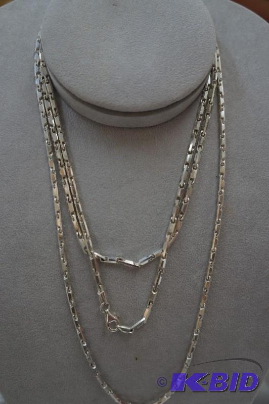 2 Silver Chains 47.6 Grams